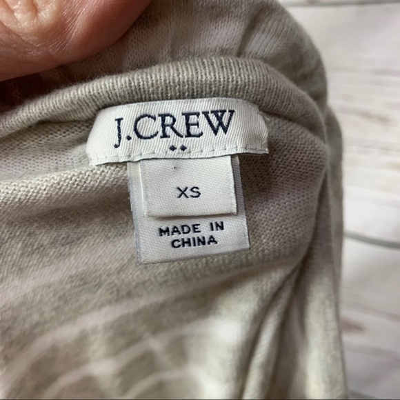 NWOT J.Crew One Shoulder Ruffle Striped Tank - Picture 5 of 6